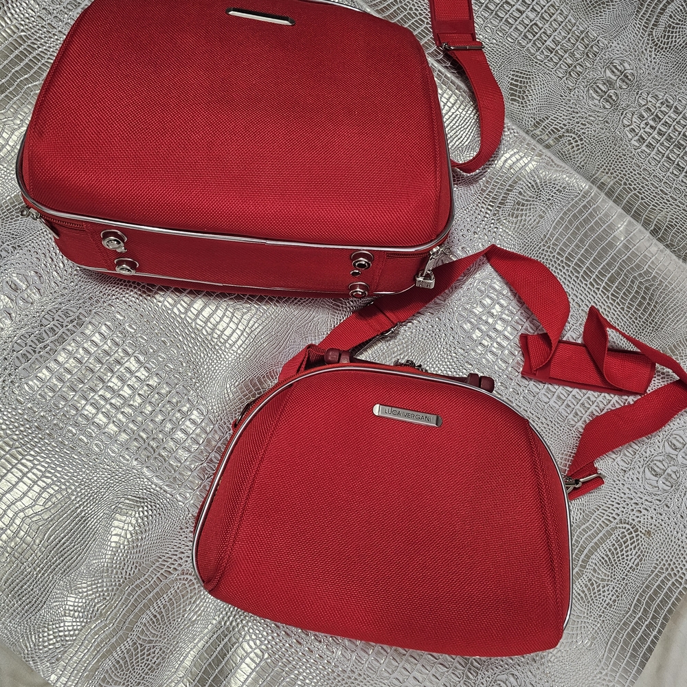 Chic Red Women's Travel Bag Set